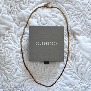 Coutukitsch | Gold 2mm Wide Snake Chain Necklace – 22” Length